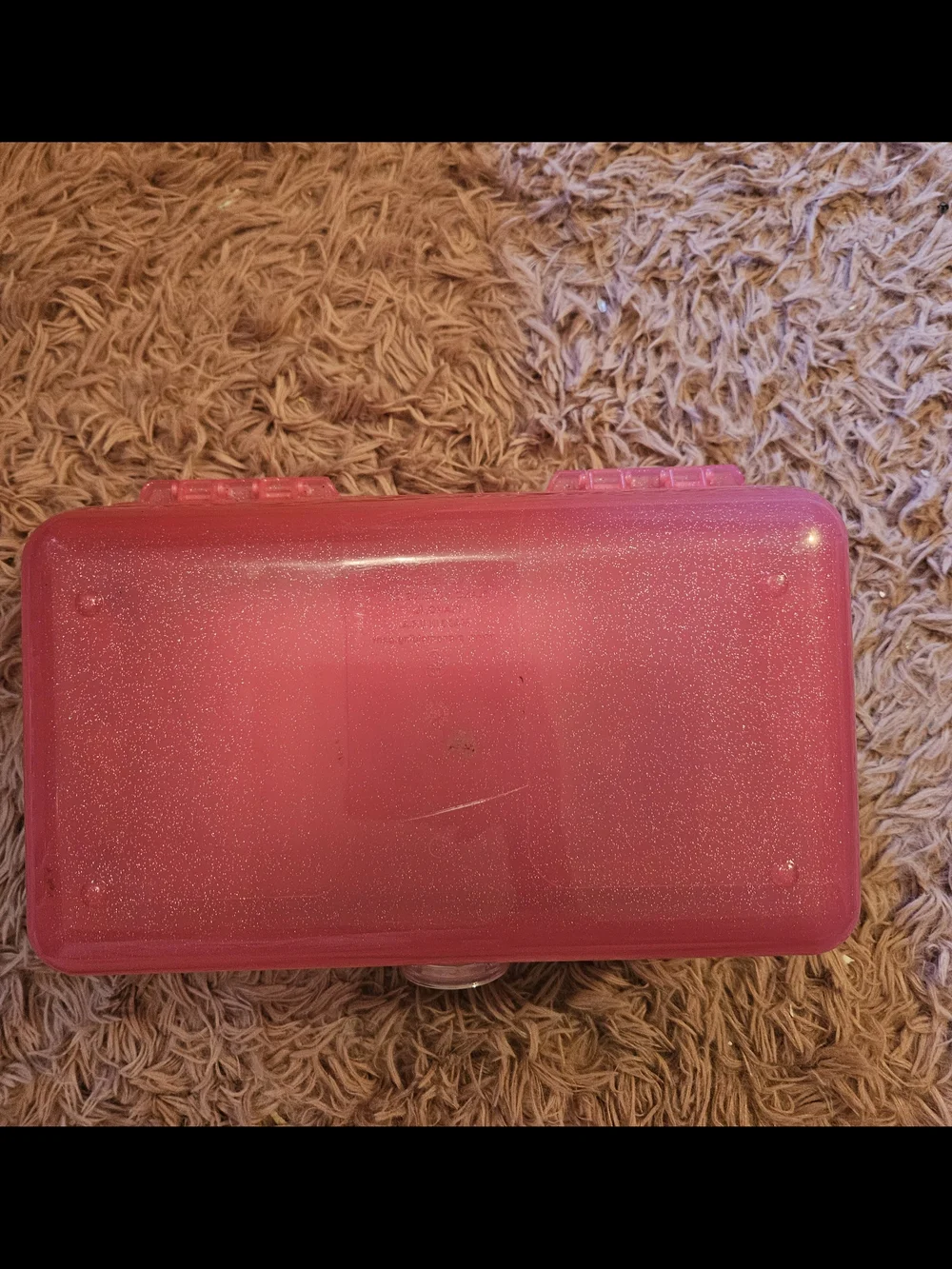 Pink✨️Glitter Cosmetic Case with Colorful Logo